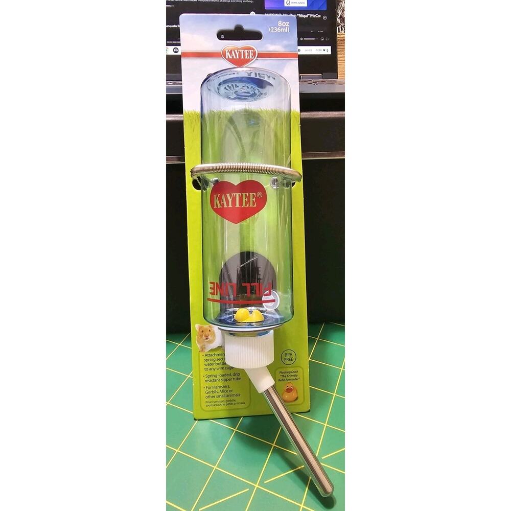 Kaytee Clear View Water Bottle for Pet Guinea Pigs, Rats and Chinchillas, 8oz